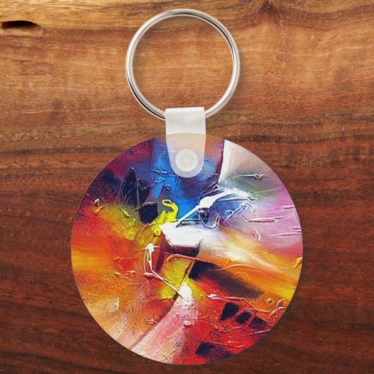 抽象芸術絵画表現主義 キーホルダー (正面)