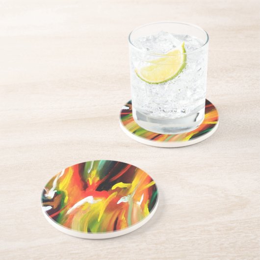 抽象芸術絵画表現主義 コースター (側面)