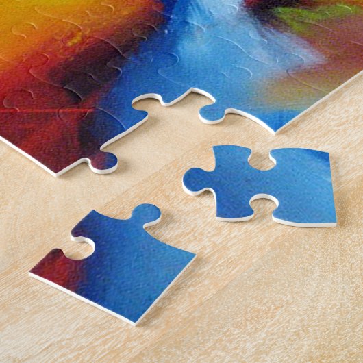 抽象芸術絵画表現主義 ジグソーパズル (側面)