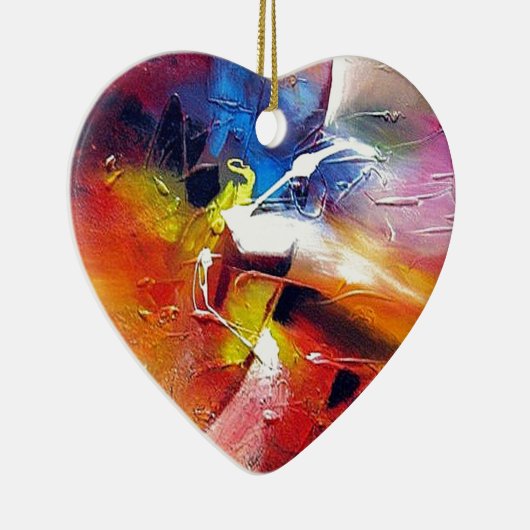 抽象芸術絵画表現主義 セラミックオーナメント (右)