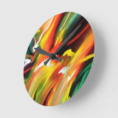 抽象芸術絵画表現主義 ラウンド壁時計 (傾斜)