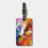 抽象芸術絵画表現主義 ラゲッジタグ (正面縦)