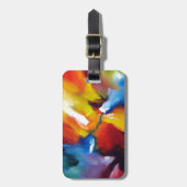 抽象芸術絵画表現主義 ラゲッジタグ (正面縦)