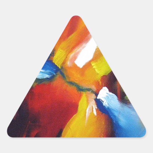 抽象芸術絵画表現主義 三角形シール (正面)