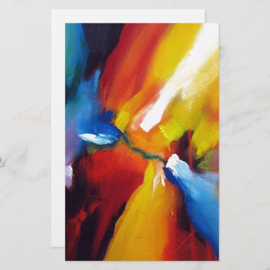 抽象芸術絵画表現主義 便箋 (正面/裏面)