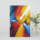 抽象芸術絵画表現主義 便箋 (スタンド正面)