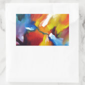 抽象芸術絵画表現主義 長方形シール (バッグ)