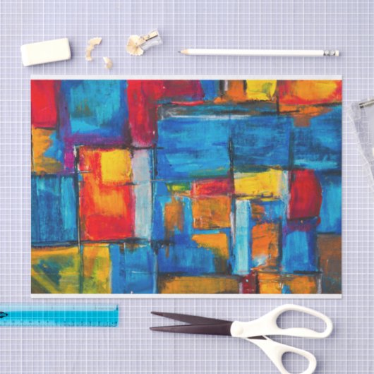 抽象芸術絵画表現者のパターン 薄葉紙 (クラフト)