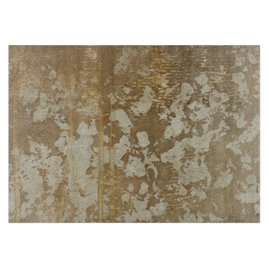 抽象芸術絵画金ゴールドとシルバースペックル カッティングボード (正面)