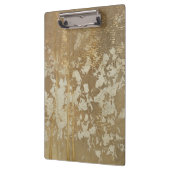 抽象芸術絵画金ゴールドとシルバースペックル クリップボード (左)