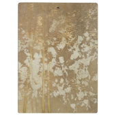 抽象芸術絵画金ゴールドとシルバースペックル クリップボード (裏面)