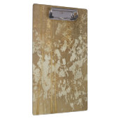 抽象芸術絵画金ゴールドとシルバースペックル クリップボード (右)