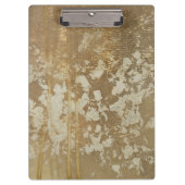 抽象芸術絵画金ゴールドとシルバースペックル クリップボード (正面)