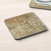 抽象芸術絵画金ゴールドとシルバースペックル コースター (左側)