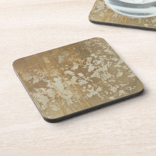 抽象芸術絵画金ゴールドとシルバースペックル コースター (左側)