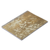 抽象芸術絵画金ゴールドとシルバースペックル ノートブック (左側)