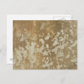 抽象芸術絵画金ゴールドとシルバースペックル ポストカード (正面/裏面)