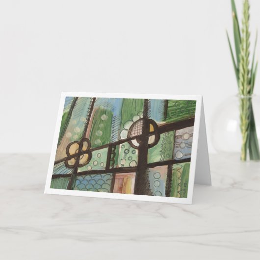 抽象芸術絵画06歳インスパイアTroika Potery カード (正面)