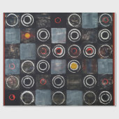 抽象芸術絵画:～に刻印された円の格子 ラッピングペーパー (フラット)