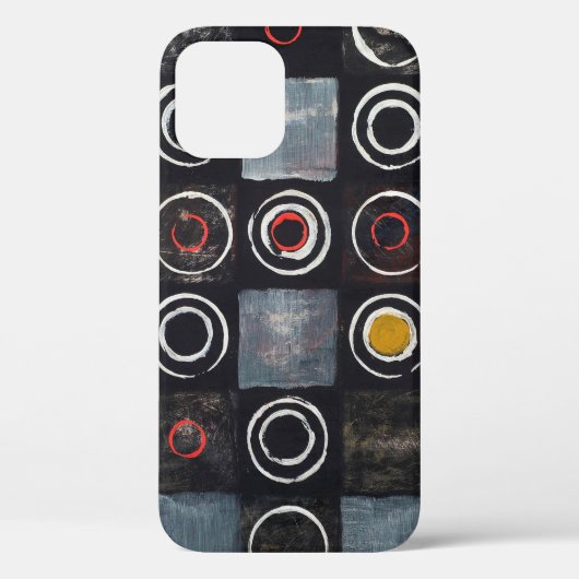 抽象芸術絵画:~に刻印された円の格子 Case-Mate iPhoneケース (裏面)