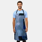 抽象芸術絵画 エプロン (着用した状態)
