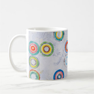 抽象芸術絵画:グ数々のルの色付きの円 コーヒーマグカップ