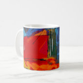 抽象芸術絵画 コーヒーマグカップ (正面左)