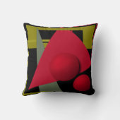 抽象芸術絵画、ジオメトリック形状 クッション (裏面)