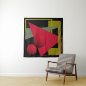 抽象芸術絵画、ジオメトリック形状 タペストリー (インサイチュ(横))