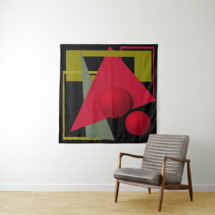 抽象芸術絵画、ジオメトリック形状 タペストリー