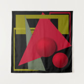 抽象芸術絵画、ジオメトリック形状 タペストリー (正面)