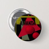 抽象芸術絵画、ジオメトリック形状 缶バッジ (正面&裏面)