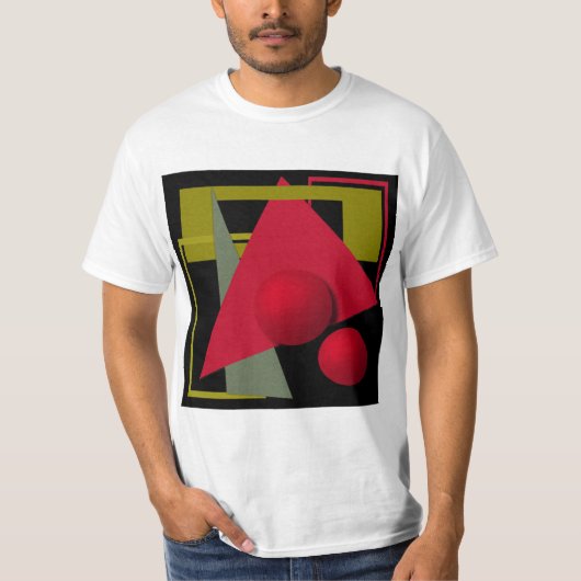抽象芸術絵画、ジオメトリック形状 Tシャツ (正面)