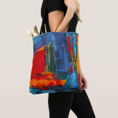 抽象芸術絵画 トートバッグ (クローズアップ)