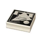 抽象芸術絵画，抽象化，緑と黒 ラバースタンプ (スタンプ)