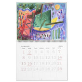 抽象芸術絵画 – 水彩画12色宇宙シリーズ カレンダー (2月 2026)