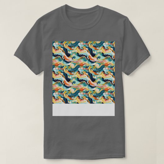 抽象芸術継ぎ目のないパターン幾何線形状G Tシャツ (デザイン正面)