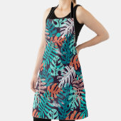 抽象芸術継ぎ目のない熱葉帯のパターン。クレアティフ エプロン (インサイチュ)