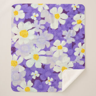 抽象芸術継ぎ目無しヴィンテージ花模様 シェルパブランケット