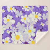 抽象芸術継ぎ目無しヴィンテージ花模様 シェルパブランケット (正面(横))