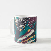 抽象芸術継スタイリッシュぎ目無しパグランジターン コーヒーマグカップ (正面左)