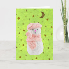 抽象芸術緑の紙と金ゴールド星、雪女 シーズンカード