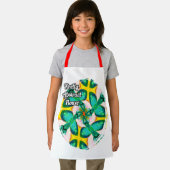 抽象芸術緑の花模様 エプロン (インサイチュ)