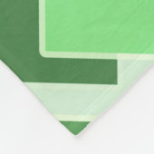 抽象芸術緑トーン – 正方形パターン フリースブランケット (角)