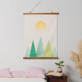 抽象芸術緑山 吊り下げ型タペストリー (寝室)