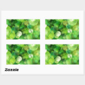 抽象芸術緑斑点群 長方形シール (シート)
