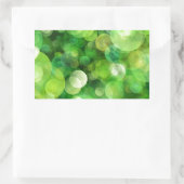 抽象芸術緑斑点群 長方形シール (バッグ)
