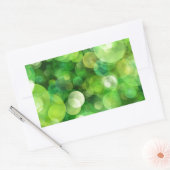 抽象芸術緑斑点群 長方形シール (封筒)