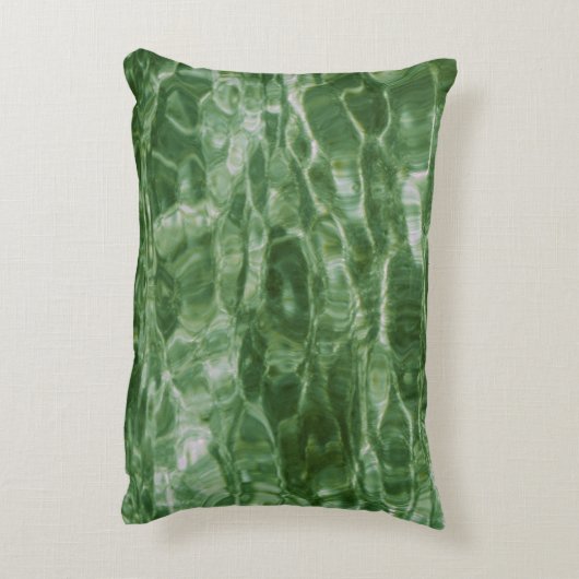 抽象芸術緑水 アクセントクッション (裏面(縦))