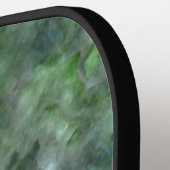 抽象芸術緑石大理石花崗岩モノグラム ピックルボールラケット (左詳細)